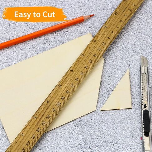 WYKOO 25 Pack 150x100x2mm Wood Sheets Natural Unfinished Wood Thin Plywood Sheets Wood Sheets Hobby Wood Plywood Board for DIY Crafts Wooden House Architectural Plane Model Boat in Kuwait