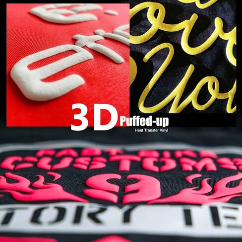 Souarts 4 ورقات ثلاثية الأبعاد من الفينيل النقل الحراري HTV يتوهج في الظلام HTV فينيل مضيء HTV 10 × 12 بوصة حديد على الفينيل للقمصان in Kuwait