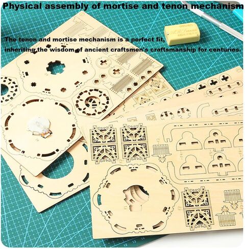 LEORTE 81 قطعة ألغاز خشبية ثلاثية الأبعاد للبالغين والأطفال، مجموعة نماذج الصور المقطوعة ثلاثية الأبعاد لصنع السجل/القطع بالليزر/لا تحتاج إلى غراء أو مفك براغي، لعبة إبداعية ذاتية الصنع للأطفال من 6+ أولاد وبنات in Kuwait