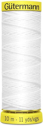 Gutermann Shirring Elastic Stretch Thread 10m White - each in Saudi Arabia