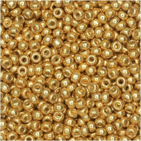 Miyuki Round Seed Beads, 11/0 Size, 8.5 Gram, 4202 Duracoat Galvanized Gold in Saudi Arabia