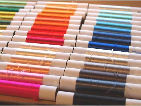 Non-twisted Flat Silk Embroidery Thread - 60 colors set - Import from Kyoto Japan in Saudi Arabia