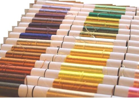 Non-twisted Flat Silk Embroidery Thread - 60 colors set - Import from Kyoto Japan in Saudi Arabia
