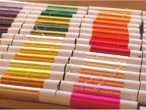 Non-twisted Flat Silk Embroidery Thread - 60 colors set - Import from Kyoto Japan in Saudi Arabia