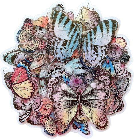 Dream Butterfly Decorative Adhesive Sticker, Craft Scrapbooking Sticker Set for Diary, Album, Notebook, Planner, 40 PCS in Kuwait