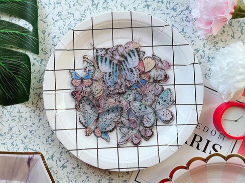 Dream Butterfly Decorative Adhesive Sticker, Craft Scrapbooking Sticker Set for Diary, Album, Notebook, Planner, 40 PCS in Kuwait