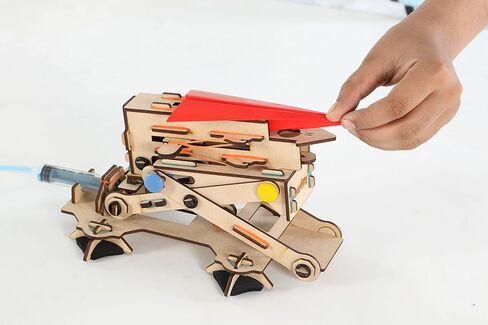 سمارتيفيتي قاذفة طائرة هيدروليكية نموذج خشبي لتعلم العلوم والتكنولوجيا والهندسة والهندسة والهندسة والرياضيات للاطفال من سن 6 in Kuwait