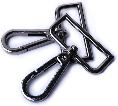 Bobeey 4pcs الداخلية 1 1/2 بوصة الأسود بندقية دفع بوابة المفاجئة السنانير، قطب المفاجئة المحافظ المعدنية المشابك، الأجهزة المحفظة، المشابك جراد البحر محفظة، المحافظ السنانير BBC24 (بندقية سوداء) in Kuwait