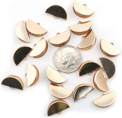 NX حديقة الشريط تجعيد نهاية المشبك 50 قطعة 25 مللي متر الذهبي شبه دائرة الشريط موصل شقة الجلود الحبل المشابك DIY بها بنفسك صنع المجوهرات in Kuwait