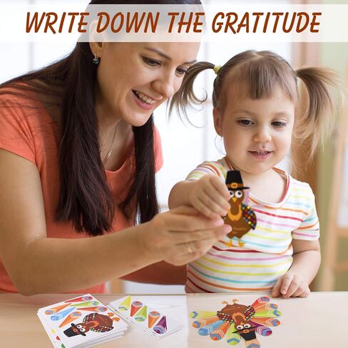 MIAHART 312 Pcs Thanksgiving Turkey Craft Kit DIY Turkey with Colorful Feathers and 320 Pcs Dot Glues Thanksgiving Stickers for Thanksgiving Party School Activities Decoration Supplies in Kuwait