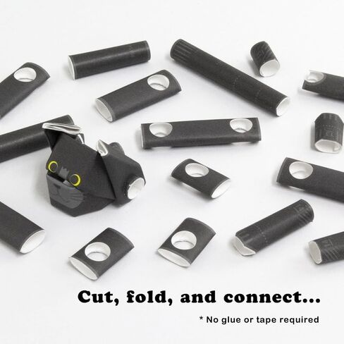 قطة بيضاء من PIPEROID - مجموعة ألغاز ورقية يابانية ثلاثية الأبعاد للقطط مصنوعة يدويًا للأطفال والكبار in Kuwait