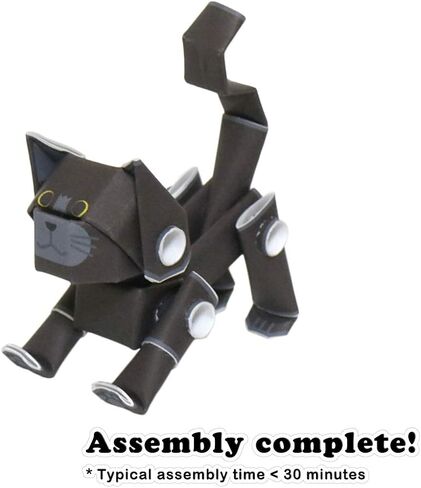 قطة بيضاء من PIPEROID - مجموعة ألغاز ورقية يابانية ثلاثية الأبعاد للقطط مصنوعة يدويًا للأطفال والكبار in Kuwait