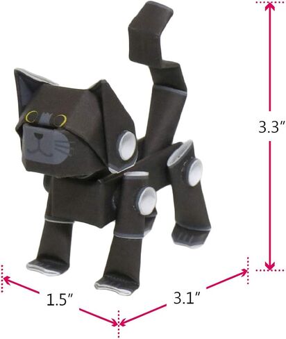 قطة بيضاء من PIPEROID - مجموعة ألغاز ورقية يابانية ثلاثية الأبعاد للقطط مصنوعة يدويًا للأطفال والكبار in Kuwait