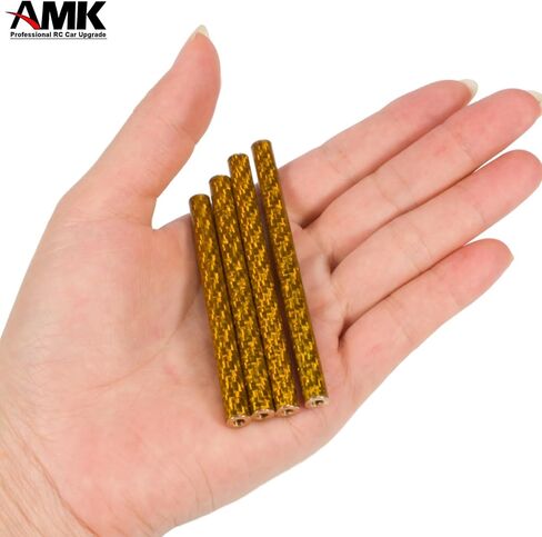 AMK 6 قطع 67 مم من ألياف الكربون ممتص الصدمات أنبوب ربط قضبان 1/10 قضبان دعم الجسم الزاحف لهيكل LCG DIY منصات الغشاش محوري SCX10 II عنصر إندورو TRX6 TRX4 ترقيات (أسود) in Saudi Arabia