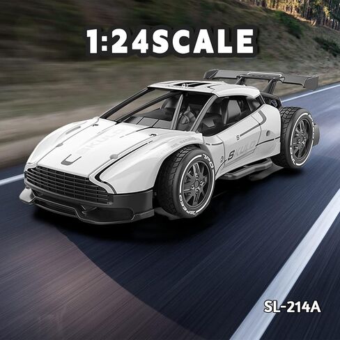 Mini Drift RC Car 1/24 Scale RC Drift Car with 3 Upgraded 1000mah Battery 2.4GHz 15km/h Racing RC Drifting Car 2WD Micro RC Cars (White) in Kuwait