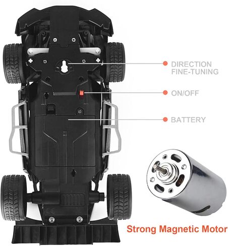 Mini Drift RC Car 1/24 Scale RC Drift Car with 3 Upgraded 1000mah Battery 2.4GHz 15km/h Racing RC Drifting Car 2WD Micro RC Cars (White) in Kuwait