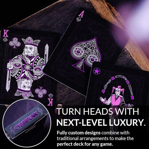 Cyberpunk Blue Playing Cards, Cardistry Decks, Black Deck of Cards for Kids & Adults, Cool with Card Game e-Book, Unique Poker, in Saudi Arabia