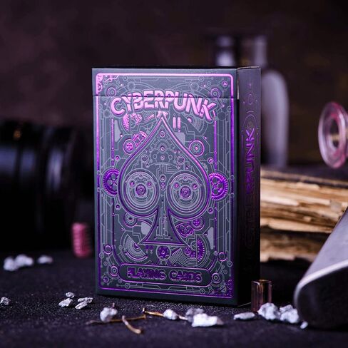 Cyberpunk Blue Playing Cards, Cardistry Decks, Black Deck of Cards for Kids & Adults, Cool with Card Game e-Book, Unique Poker, in Saudi Arabia
