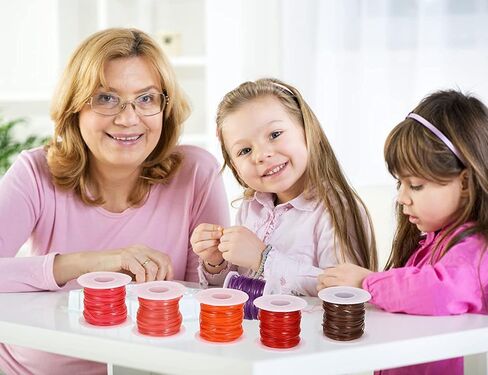 Luminous Lanyard String,15 Rolls Gimp Plastic String Lacing Cord for Keychain Making Craft in Kuwait