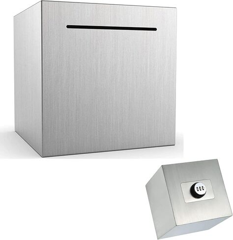 بنك أصبع للبالغين، بنك أصبع بكلمة مرور، بنك أصبع للبالغين قابل لإعادة الاستخدام من الفولاذ المقاوم للصدأ، بنك أصبع معدني مع قفل للبالغين، بنك توفير غير قابل للكسر لتوفير النقود (فضي، 7.9 بوصة) in Kuwait