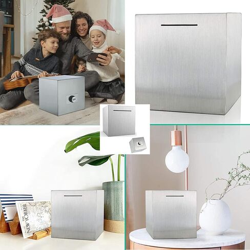 بنك أصبع للبالغين، بنك أصبع بكلمة مرور، بنك أصبع للبالغين قابل لإعادة الاستخدام من الفولاذ المقاوم للصدأ، بنك أصبع معدني مع قفل للبالغين، بنك توفير غير قابل للكسر لتوفير النقود (فضي، 7.9 بوصة) in Kuwait