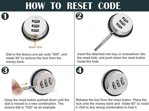 بنك أصبع للبالغين، بنك أصبع بكلمة مرور، بنك أصبع للبالغين قابل لإعادة الاستخدام من الفولاذ المقاوم للصدأ، بنك أصبع معدني مع قفل للبالغين، بنك توفير غير قابل للكسر لتوفير النقود (فضي، 7.9 بوصة) in Kuwait