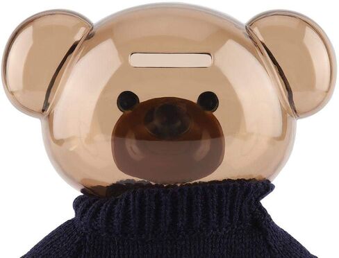 بنك نقود للأطفال، صندوق نقود على شكل دب كرتوني، صندوق نقود بلاستيكي شفاف لتزيين المنزل، تنمية الإدارة المالية للأطفال، تطوير عادة جيدة (بيج) in Kuwait