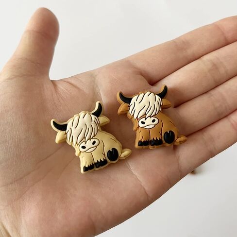 10 قطع من الخرز على شكل بقرة كارتون ياك، خرز على شكل حيوانات، خرز فاصل مسطح لصنع سلسلة المفاتيح والاساور والقلادات، خرز القلم in Kuwait