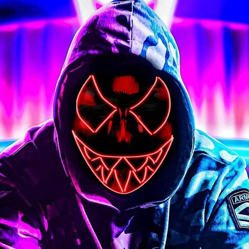 قناع الهالوين المخيف من Ansee، قناع مضيء من مادة صديقة للبيئة لحفلات مهرجان الهالوين in Kuwait