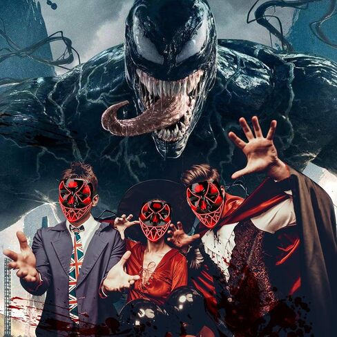 قناع الهالوين المخيف من Ansee، قناع مضيء من مادة صديقة للبيئة لحفلات مهرجان الهالوين in Kuwait