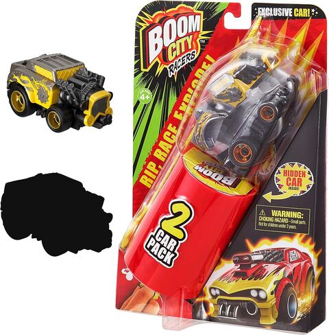 Boom City Racers - عبوتان - سيارة حصرية Boom Yah! سيارة إكس آند إيه سربرايز الغامضة، متعددة الألوان (40057) in Saudi Arabia