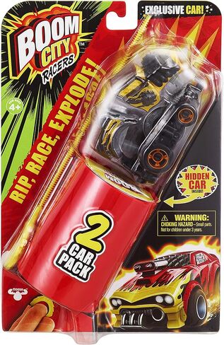 Boom City Racers - عبوتان - سيارة حصرية Boom Yah! سيارة إكس آند إيه سربرايز الغامضة، متعددة الألوان (40057) in Saudi Arabia