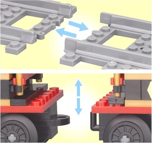 LEYI Classic Train Building Blocks Toys 583 Pieces STEM Learning Toys Construction Toys Building Brick Toys Education Toy Classic Train Station Birthday for Boys and Girls in Kuwait