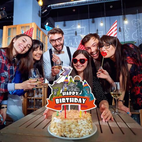 37 قطعة من زينة الكعك بتصميم علامة غوريلا مع قطعة واحدة من زينة الكيك بتصميم علامة غوريلا، 36 قطعة من زينة الكب كيك بنمط العاب الواقع الافتراضي لتزيين حفلات اعياد الميلاد للبنات in Kuwait