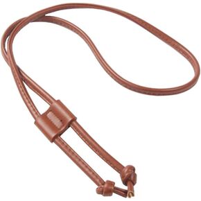 Plapoe PU Leather Drawstring with Slider for Backpack Bucket Bag Crochet Purse (Dark Brown)