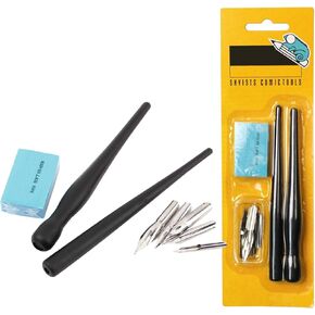 مجموعة أقلام سوداء هزلية من مجموعة أقلام رسم كرتوني مع 5 أقلام بديلة لقلم الكتابة بالحبر والقلم الهزلي in Kuwait