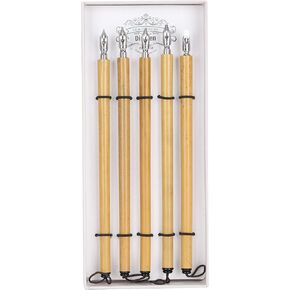 Comic Dip Pen Set, 5Pcs Wooden Handle Calligraphy Dip Pen Set with 5 Nibs Artist Cartoon Pen Set Cartoon Painting Tool Manga Dip Pen Signature Pen (1-5 Nib Set) in Kuwait