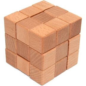 أحجية خشبية ثلاثية الأبعاد من كينجو، أحجية مكعبات متداخلة ثلاثية الأبعاد، لعبة تجميع فكرية، ألغاز للبالغين/الأطفال in Kuwait