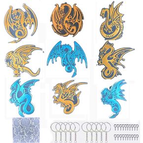 التنين المفاتيح سيليكون قوالب، الايبوكسي قالب صب المجوهرات، لطيف الحيوان الخبز العفن أداة الشوكولاته لتزيين كعكة فندان البوليمر الطين، لوازم الحفلات، DIY قلادة الحلي الديكور والهدايا in Kuwait