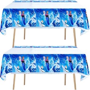 ANDXIN قطعتان من مفارش المائدة لحفلات الأميرات للفتيات وديكور حفلات الأميرات اللطيفة للفتيات ومستلزمات حفلات أعياد الميلاد غطاء طاولة بلاستيكي للاستعمال مرة واحدة مقاس 70 × 42 بوصة in Kuwait