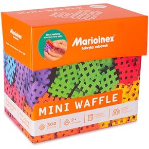 Mini Waffle Block Construction Playset for Kids- Big Box- 300 Rainbow Interlocking Puzzle Pieces-Improves Fine Motor Skills- STEM/STEAM Building Montessori Toys for Boys and Girls Ages 3+ in Saudi Arabia