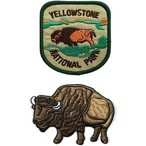 2 PCS Yellowstone National Park Embroidery Iron On Patch for Clothing Accessories Christmas Gifts for Man Woman in Kuwait
