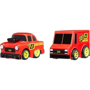 Little Tikes Crazy Fast Cars 2-Pack Race Chasers, Race Car Themed Pullback Toy Vehicles Goes up to 50 ft