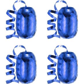 PATIKIL 4pcs Curling Ribbon Crimped Balloon String Shiny Metallic 3/16 inch 11 Yards Iridescent for Christmas Wedding Gift Crafts Florists Decoration Blue in Kuwait