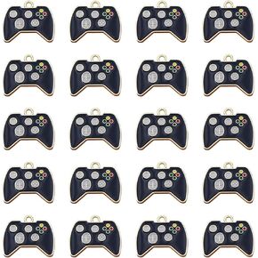 Video Game Controller Charms 20 Pcs Creative Video Game Pendant Charms Alloy Mini Game Charms for Keychain DIY Necklace Earring Anklet Bracelet Jewelry Making
