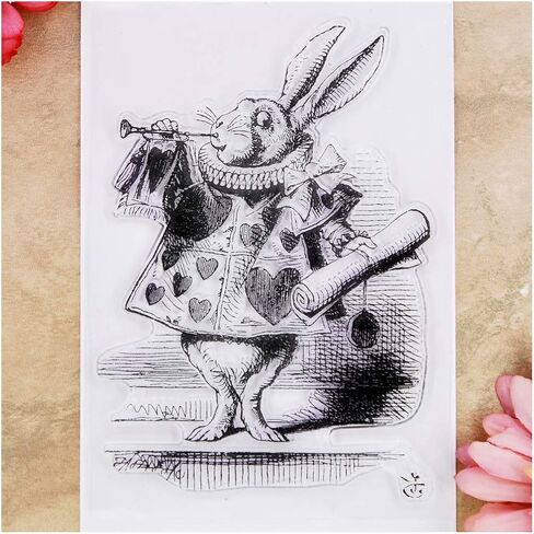 KWELLAM Bunny Rabbit Heart Happy Easter Clear Stamps for Card Making Decoration and DIY Scrapbooking in Saudi Arabia