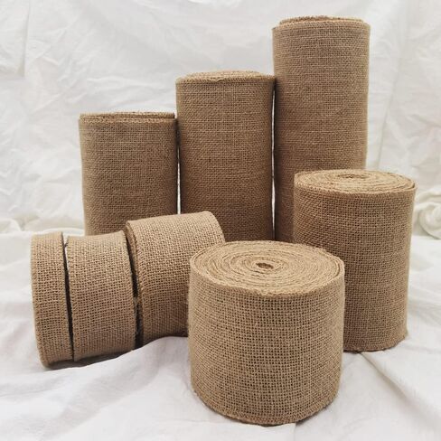 INSPIRELLE 4" Natural Burlap Fabric Roll 10 Yards Jute Ribbon in Kuwait