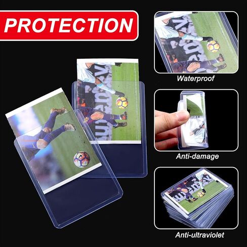 600 Pcs 3 x 4" Top Loader Card Sleeves Trading Card Topload Holder Clear Protective Sleeves Holder for Baseball Card, Sports Cards, Trading Card in Kuwait