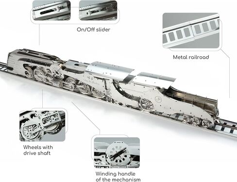 مجموعة نموذج ثلاثي الابعاد من تايم فورماشين، نموذج قطار بمقياس عتيق، نموذج قطار بخاري متحرك، احجية ثلاثية الابعاد للبالغين - مجموعة معدنية ذاتية الصنع، نموذج معدني قابل للتجميع، مجموعة بناء قطار in Kuwait