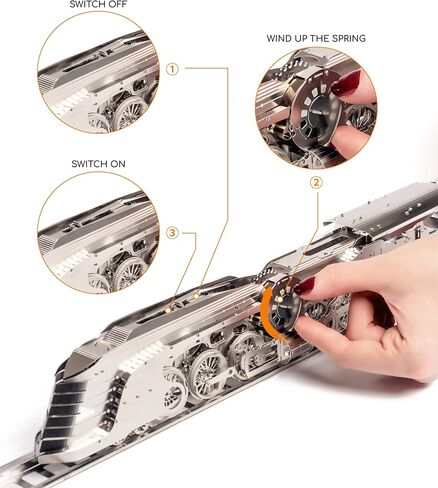 مجموعة نموذج ثلاثي الابعاد من تايم فورماشين، نموذج قطار بمقياس عتيق، نموذج قطار بخاري متحرك، احجية ثلاثية الابعاد للبالغين - مجموعة معدنية ذاتية الصنع، نموذج معدني قابل للتجميع، مجموعة بناء قطار in Kuwait